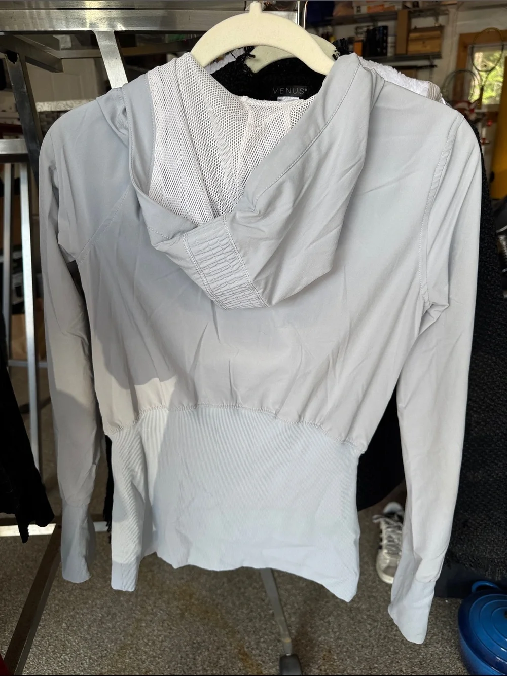 Ivivva Light Gray Zip-Up Bomber Jacket